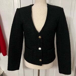 Anine Bing BNWT Black Boucle Tweed Jacker sz S